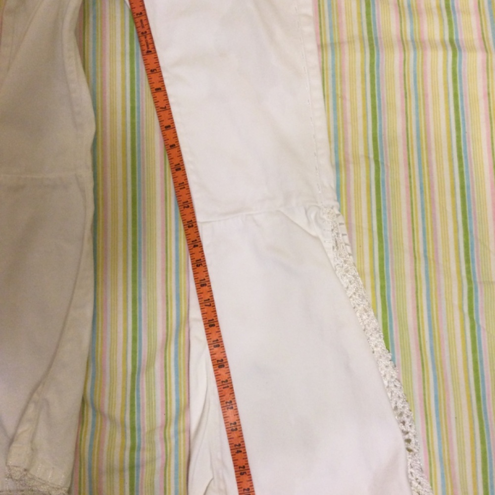 Vkntage White Jeans With Lace Trim on bell bottoms by Officious IND - Picture 8 of 12